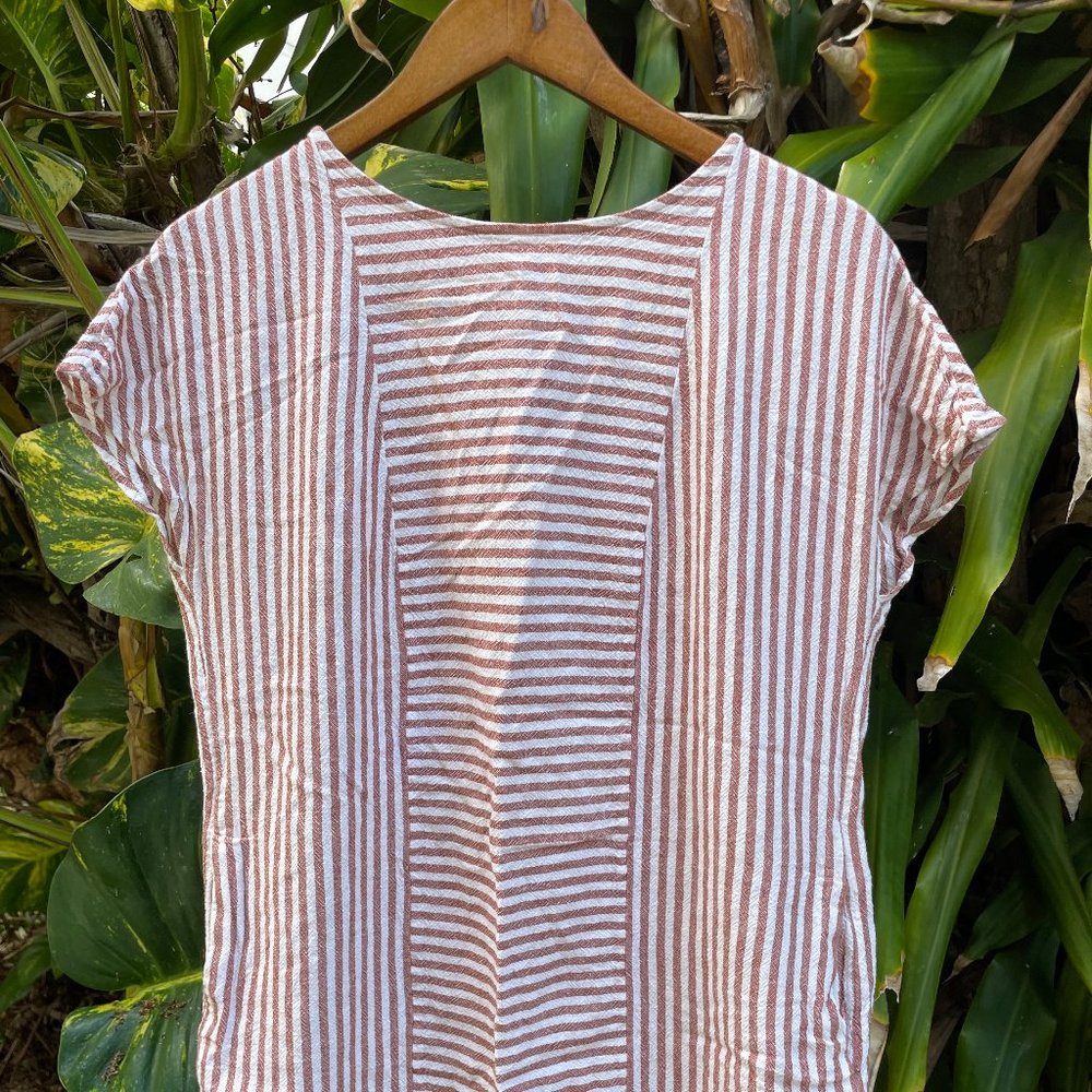 Madewell Linen Stripe Dress